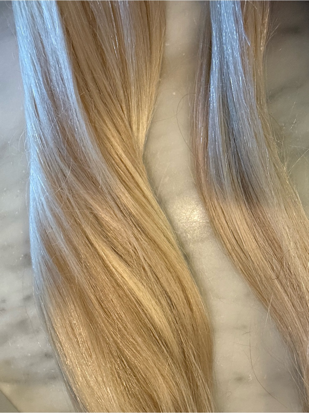 Luxy 16 inch Blonde Balayage Ponytail Clip In Extension - Picture 6 of 14